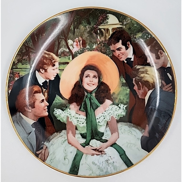 Scarlett And Her Suitors 1988 Collector Plate Howard Rogers MGM with Box - Picture 3 of 8